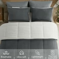 thumbnail image 2 of INGALIK King Sherpa Comforter Set, Soft Quilted Down Alternative Comforter Reversible Duvet with 2 Pillowcases, Plush Warm Fall Winter 3 Piece Bedding Sets, Dark Grey, 2 of 14
