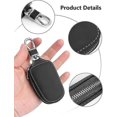 thumbnail image 3 of (black) Car Key Case, Pu Leather Key Case, Mini Key Case, Women, Men, 3 of 5