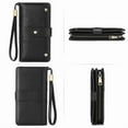 thumbnail image 4 of FALAN MULE Womens Leather Wallet Large Capacity Bifold RFID Blocking Card Holder with Zipper Coin Pocket, 4 of 9