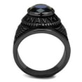 thumbnail image 3 of US Navy Ring for Men and Women Unisex 316L Stainless Steel Military Patriotic Ring in Black with Blue Stone Rock, 3 of 7
