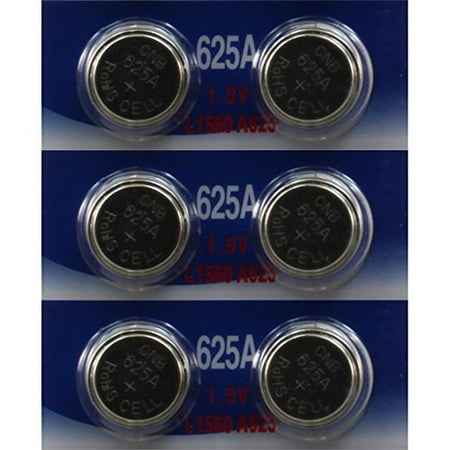 6 Cell Main Battery Six (6) 625A LR9 LR625A V625U PX625A Watch Remote Camera Button Cell 1.5V Batteries ()