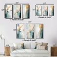 thumbnail image 4 of Designart "Vintage Solitude Abstract in Vintage Blue II" Abstract Painting Framed Wall Art Set Of 3 - White Modern Frame Gallery Wall Set For Home Decor, 4 of 6