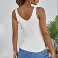thumbnail image 4 of Idoravan Tank Tops for Women Fashion Casual Womens Solid V-Neck Crop Tanks Top Ladies Camisoles Vest, 4 of 7