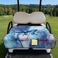 thumbnail image 2 of Xixirimido Golf Cart Seat Cover Quilted Golf Cart Seat Towel Blanket with 4 Pockets & Non Slip Backing Universal Fit for 2 Person Seats Carts, Blue Butterfly Marble, 2 of 8