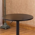 Belham High Pub Round Adjustable Height Bar Table with Tall Metal Circle Base in Black - Walmart.com
