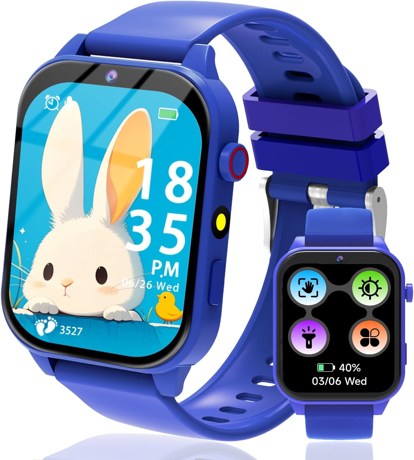 SZBXD Kids Smart Watch ,Smartwatch for Kids with Cameras 18 Games Videos Music Pedometer Record Alarms, Christmas Birthday Gift for Boys Girls(Blue)