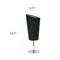 thumbnail image 6 of Simple Designs Mini Chrome Table Lamp with Angled Fabric Shade, 6 of 7