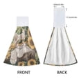 thumbnail image 4 of Wobogo Sunflower Cute Kitten Hand Towel Set of 2 Absorbent for Kitchen and Bathroom With Velcro Hanging Loop 18.2×14in, 4 of 7