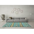 thumbnail image 3 of Ahgly Company Indoor Square Abstract Light Blue Modern Area Rugs, 4' Square, 3 of 4