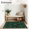 thumbnail image 3 of ODIKA 2'x3' Machine Washable Non-Slip Area Rug, Garden Timeless Elegant Blossom Decorative High Traffic Rug, Black, 521548, 3 of 7