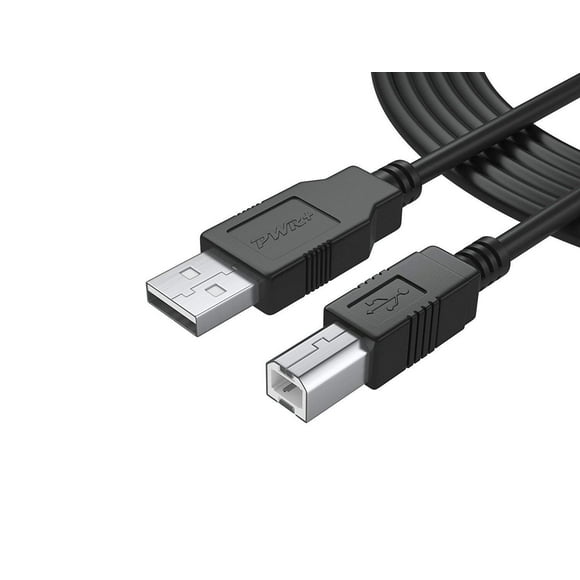 shiyou-12Ft Extra Long USB-Printer-Cable 2.0 for HP OfficeJet Laserjet Envy; Canon Pixma; Epson Workforce, Stylus, Expression Home; Brother; Silhouette Cameo; Dell Scanner Fax Cord