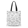thumbnail image 1 of JSDART Canvas Tote Bag Different Sea Fish Herring Cod Perch Flounder Mackerel Reusable Shoulder Grocery Shopping Bags Handbag, 1 of 1