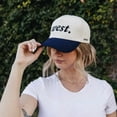 thumbnail image 4 of West Embroidered Trucker Hat, Vintage Adjustable Snapback Cap for Men and Women, Classic Retro Baseball Hat with Stylish Lettering Design, Casual Streetwear Accessory, 4 of 5