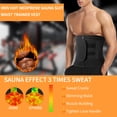 thumbnail image 4 of Vaslanda Sweat Sauna Belt for Men Waist Trainer Corset Fitness Weight Loss Hot Neoprene Body Shaper Back Support, 4 of 6