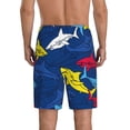 thumbnail image 3 of Daiia Cartoon Shark Mens Woven Stretch Pajama Short,Short Pajama Pants-3X-Large, 3 of 9