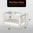 thumbnail image 3 of Juggernaut 24 Qt Storage Milk Crates Plastic Stackable Containers, White, 3 Pack, 3 of 7