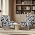 thumbnail image 4 of HELLHERO Tropical Leaf Pattern Soft Fabric Elastic Armless Accent Chair Protector Anti Scratch Accent Chair Cover for Slipper Chair, 4 of 8