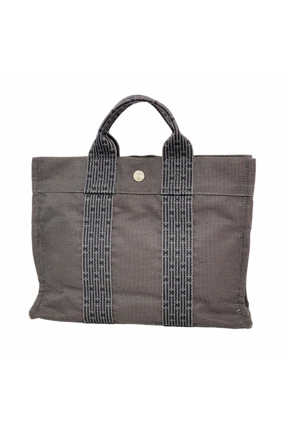 Pre-Owned Hermes Herline PM Canvas Tote Bag, Gray, for Men and Women