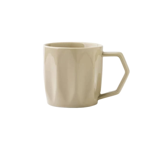 Taza de café de cerámica creativa de gran capacidad de 275ML, taza de té de cerámica de diseño for el hogar, taza sencilla for parejas