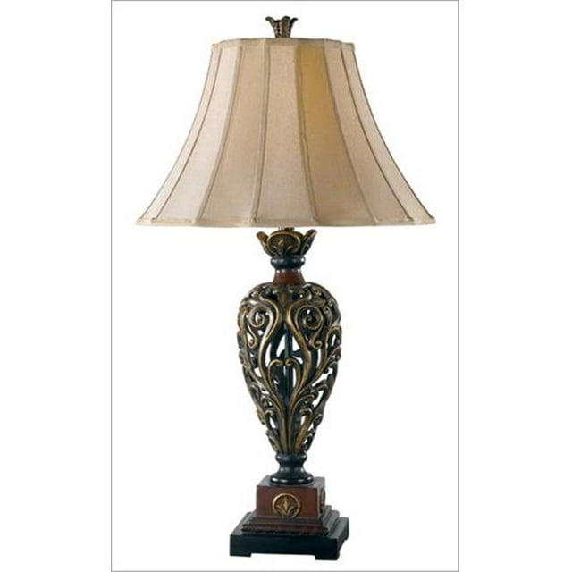 Kenroy Home 20180GR Lampe de Table en Dentelle de Fer - Finition Rubis Doré