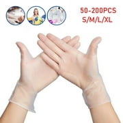 50/100pcs Nitrile Exam Disposable Gloves Gants jetables, Precision Disposables Powder-Free Non-Latex Fingertip-Textured Medical Grade Food Safe Examination