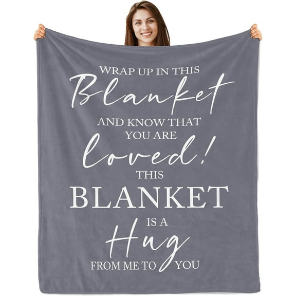 Butonus Get Well Gifts for Women After Surgery, Blanket for Woman, Thinking of You Gifts for Women, Inspirational Encouragement Healing Purple Hug Blanket 60"X50"