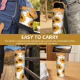thumbnail image 7 of 30 Oz Tumbler Sunflower Yellow Tumbler with Lid and Straw, Birthday Gift Cup for Friend Women Men Coffee Travel Mug Thanksgiving Day Halloween Christmas Gift Water Bottle, 7 of 7