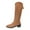 Khaki, variant on Rokment Fall Wide Calf Knee High Boots for Women with Back Zipper 2025 Winter Fashion Pointed Toe Long Tall Dress Boots