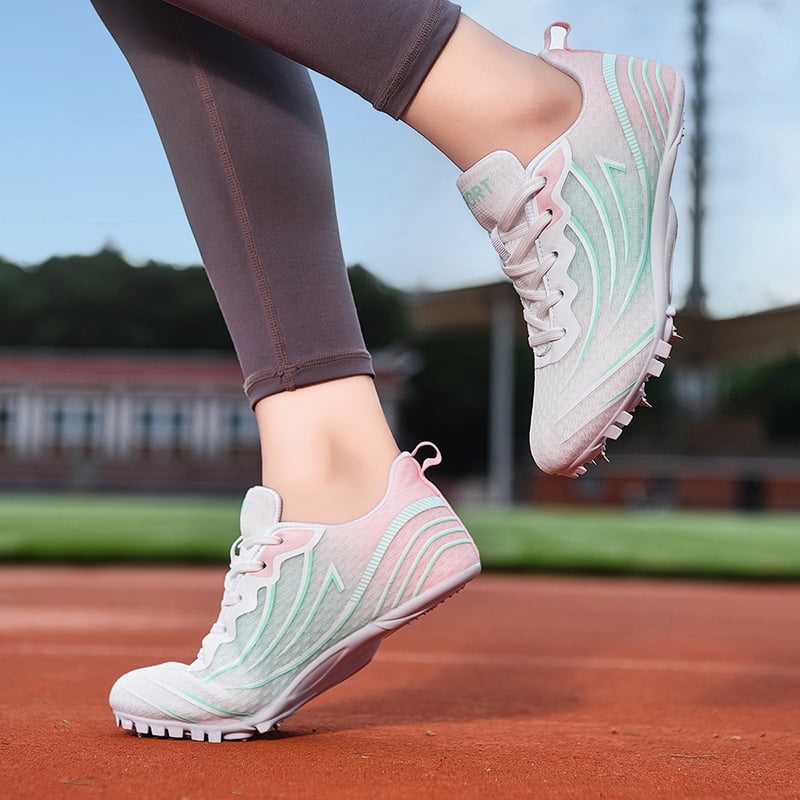 Men Women Kids Track and Field Shoes Professional 8 Spikes Running Racing Sneakers Breathable Lightweight Sprinting Shoes