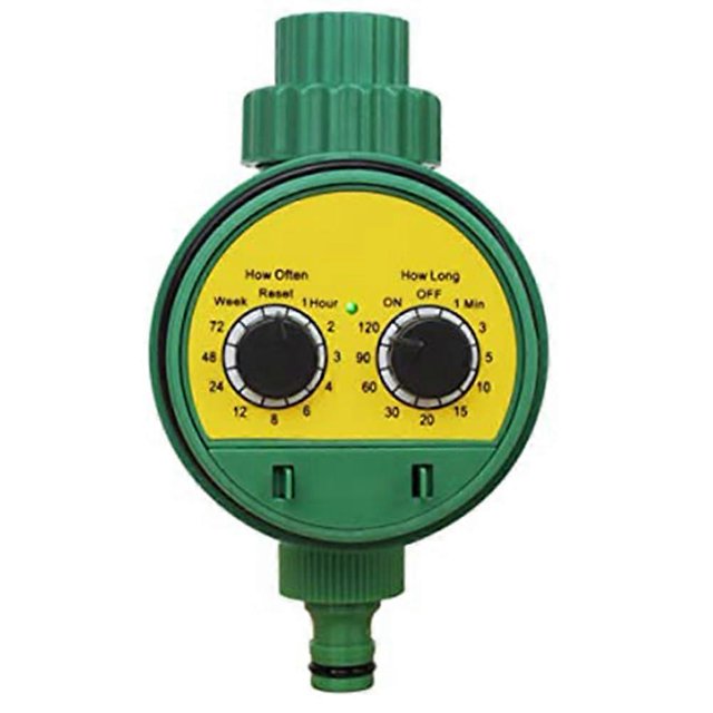 Garden Irrigation System Controller Single Unit IP65 Waterproof Outdoor Watering Timer Green