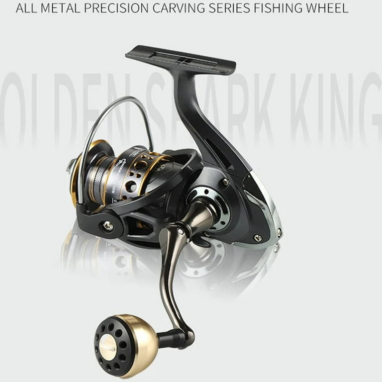 Spinning Fishing Reel, KB7000 Portable Metal Sea Fishing Reel Saltwater  Spinning Reel Ultralight Carp Fishing Reel with Folding Wooden Handle  Fishing Wheels & Fishing Maintenance Tools, Spinning Reels -  Canada