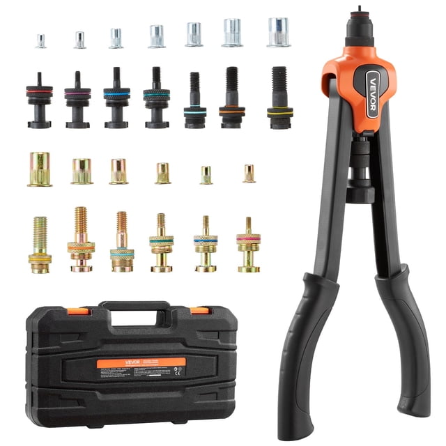 Kit de herramientas para remaches VEVOR de 43 cm con 13 mandriles y funda para 130 tuercas