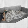 thumbnail image 5 of Ethnic Soft Flannel Fleece Throw Blanket, Prehistoric and Cultural Concept of Hand Drawn Streaks, Cozy Plush for Indoor and Outdoor Use, 70" x 90", Multicolor, by Ambesonne, 5 of 5