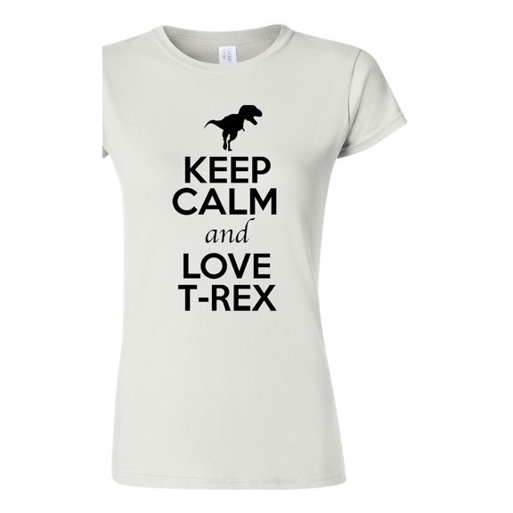 Junior Keep Calm And Love T-Rex Dinosaur Animal Lover T-Shirt Tee