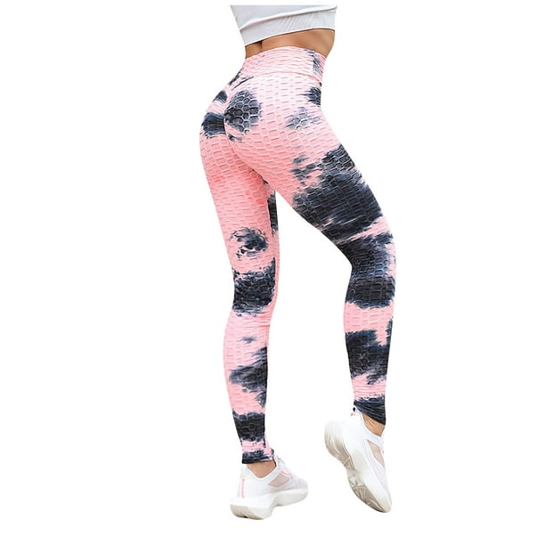 nsendm Womens Pants Female Adult plus Size Business Casual Clothes for Women  and Yoga Hip Pants Women's Lifting Tie-Dye Pants plus Size Girls Pants  (Pink, L) 