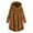 Brown, variant on GaThRRgYP Womens Coats Womens Tops Womens Fashion Women Plus Size Button Plush Tops Hooded Loose Cardigan Wool Coat Winter Jacket