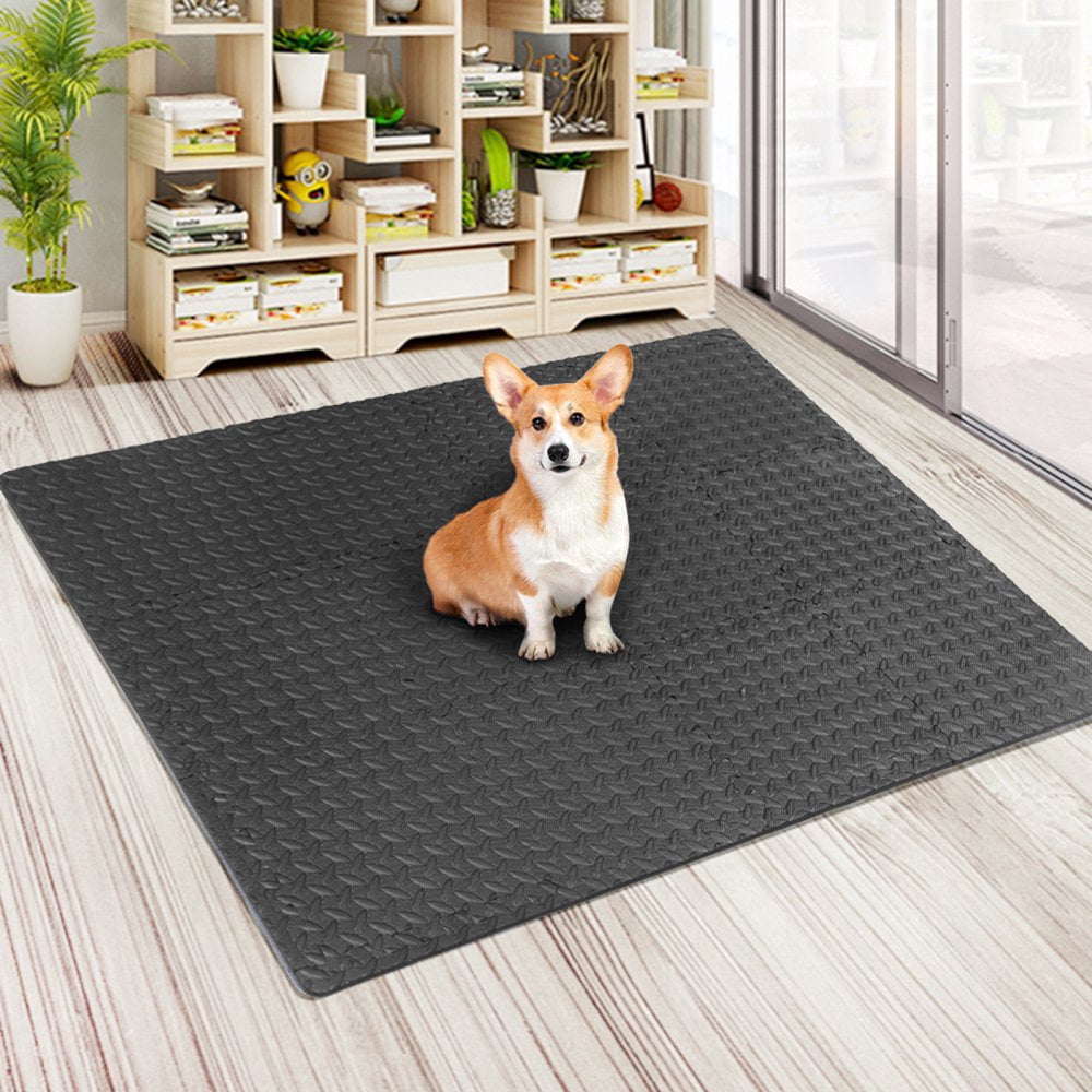 12PCS Interlocking Floor Mat EVA Puzzle Rubber Tiles Soft Foam Exercise Mats for Home Gym Yoga Fitness