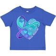 thumbnail image 3 of Inktastic Suicide Prevention Awareness Purple and Teal Heart Ribbon Boys or Girls Toddler T-Shirt, 3 of 5
