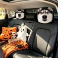 thumbnail image 4 of Homellea Husky Dog Car Headrest Covers, 9.84 Inch Double-Sided Printed Stretch Fabric Seat Head Rest Protectors for Cars, Trucks, SUVs, Interior Decor and Auto Accessories Set, 4 of 7