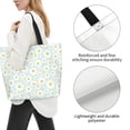 thumbnail image 3 of Disketp Daisies Flowers Bolsa Tote Estampada para Mujer, Bolso de Hombro y de Mano para Compras y Viajes, 3 of 8
