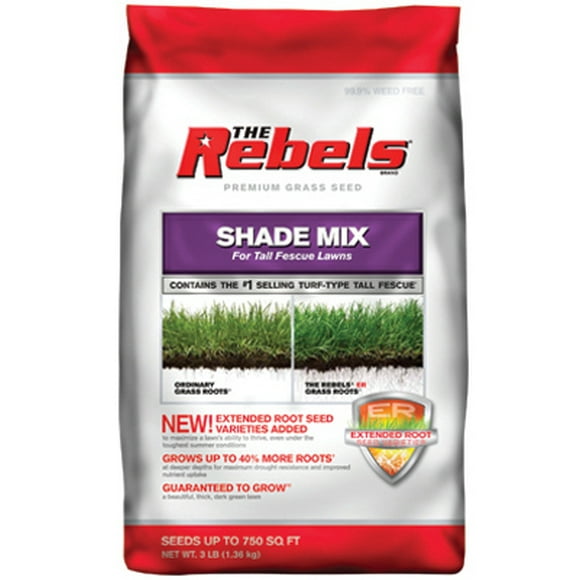 The Rebels Grass Seed, Tall Fescue Shade Mix, 3 LBS., Pennington, 100526878