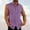 Purple#01, variant on Handshe Men's Hawaiian Sleeveless Solid Color Linen Button - Up Shirt with Lapel Pocket Beach Shirt