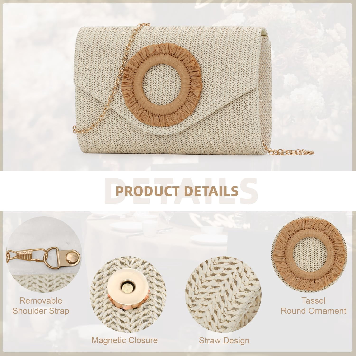Straw Clutch Purse Rattan Summer Woven Beach Handbags for Women Wedding Vacation Travel Party 2025