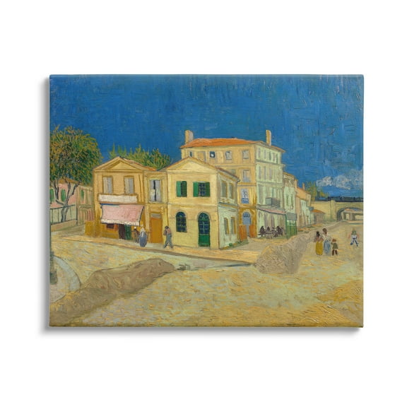 Stupell Industries The Yellow House Vinvent van Gogh Classic Painting Painting Gallery Wrapped Canvas Print Wall Art, Design by one1000paintings