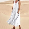 thumbnail image 2 of asddcavvf Robes pour Femmes Robe d'Été Sans Manches Décontractée Imprimée Colorée avec Poche pour la Plage, 2 of 5