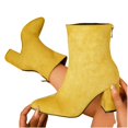 thumbnail image 6 of YSUEJPF Womens Boots Pointed Toe Chunky High Heel Elegant Ankle Boots for Party Dating Work Office, 6 of 9