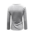 thumbnail image 3 of Deep V Neck Wrap Sweater Womens Long Sleeve Slim Fitted Knitted Jumper Top Gray XL, 3 of 5