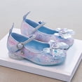thumbnail image 5 of Quealent Girls Dress Shoes Low Heels School Uniform Mary Jane Flower Wedding Party Bridesmaids Princess Dance Shoe for Kid Toddler Blue for Size 12.5, 5 of 9