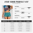 thumbnail image 5 of Salouo White Polka Dots With Teal Background Print Women's Athletic Shorts,Booty Shorts Biker Shorts High Waisted Elastic Workout Shorts for Yoga Gym Running Sports-Small, 5 of 8
