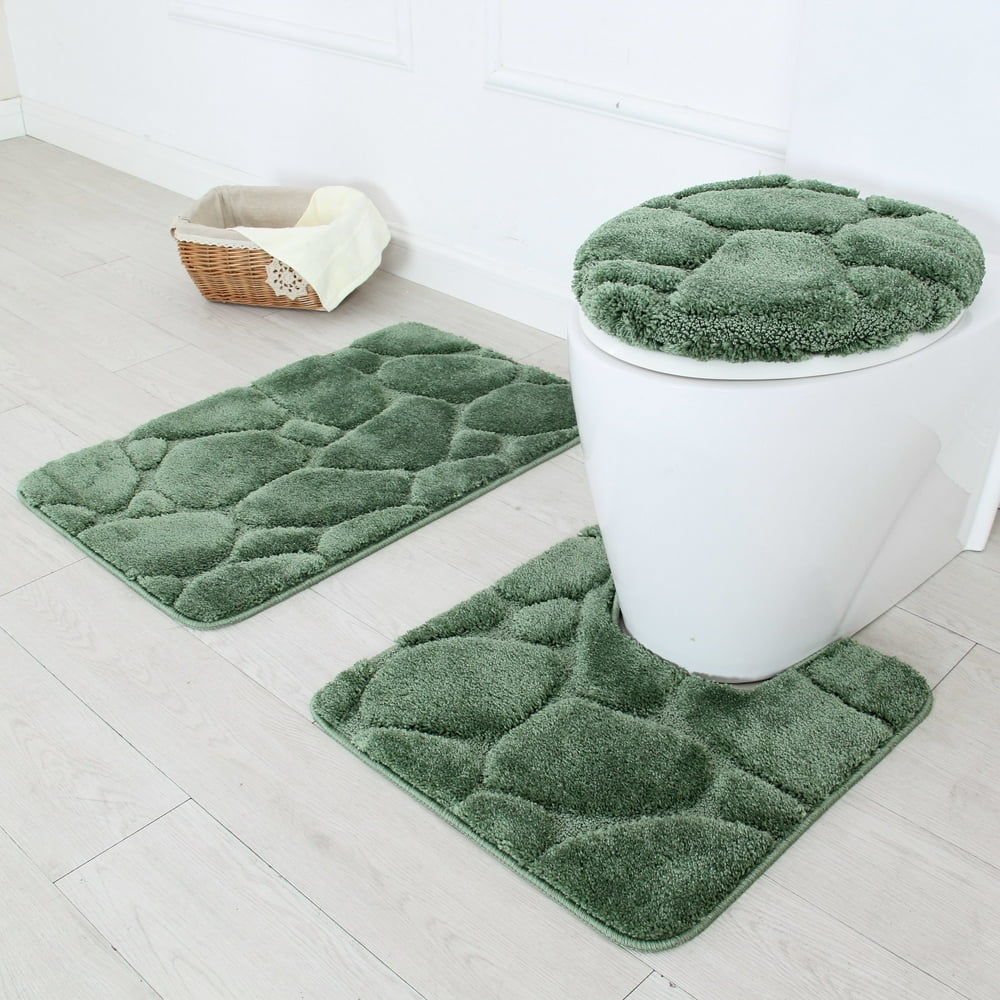 3PC bath mat RIVER ROCKS